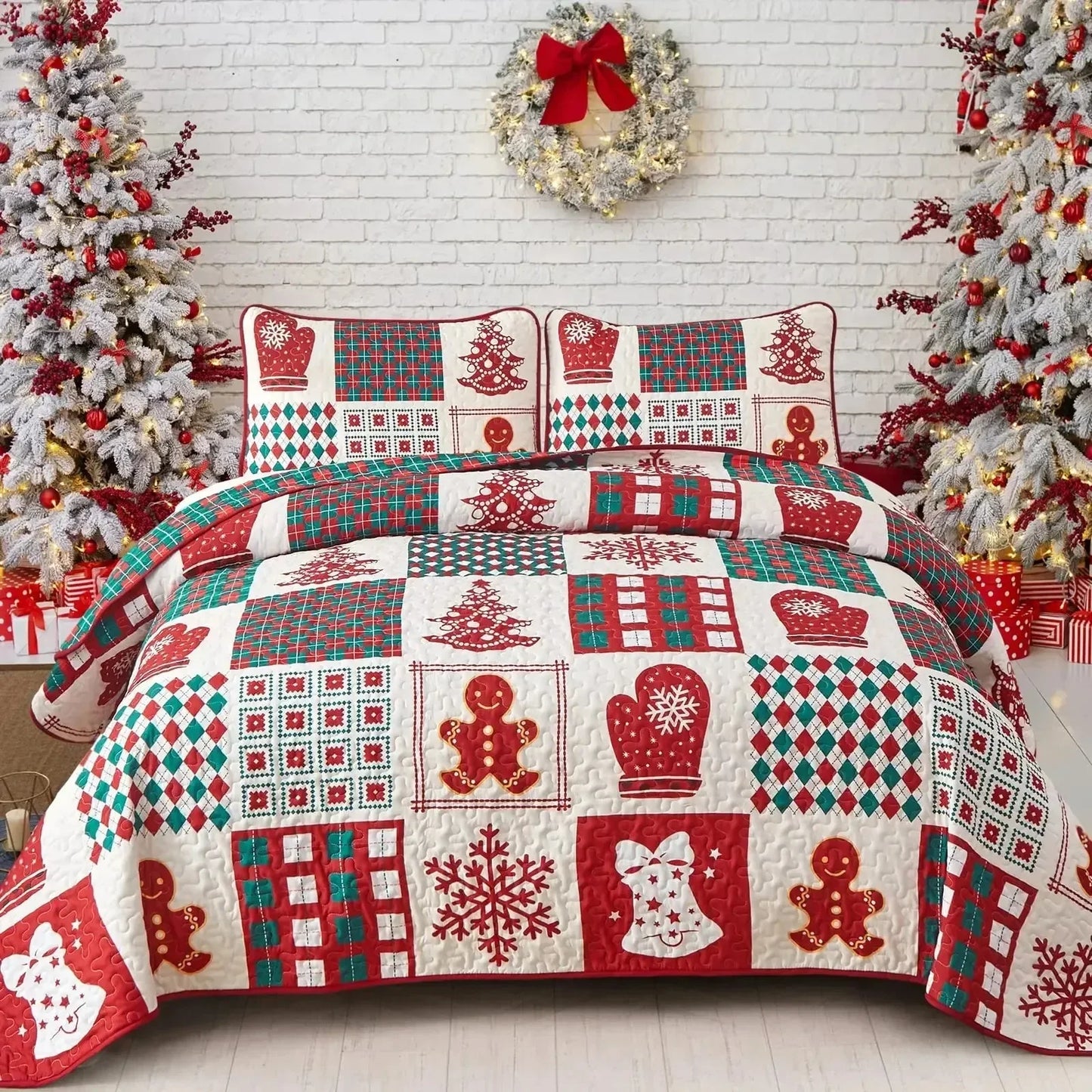 Conjunto de Edredão Natal