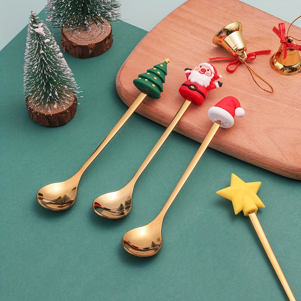 Conjunto de colheres de Natal