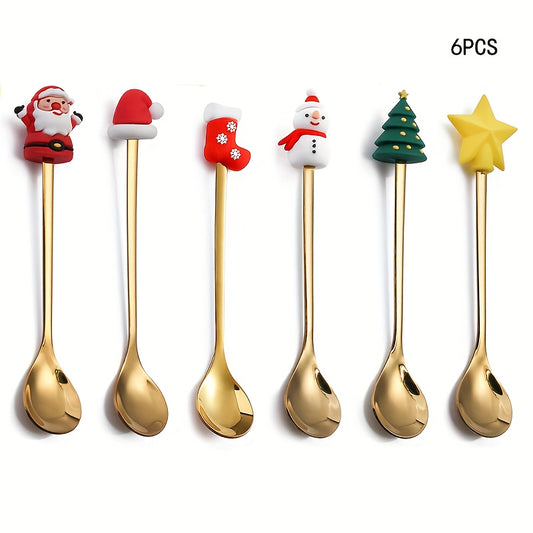 Conjunto de colheres de Natal
