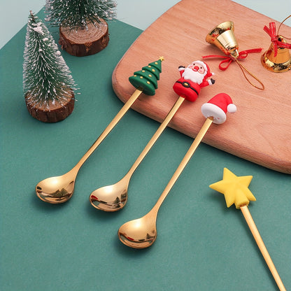 Conjunto de colheres de Natal